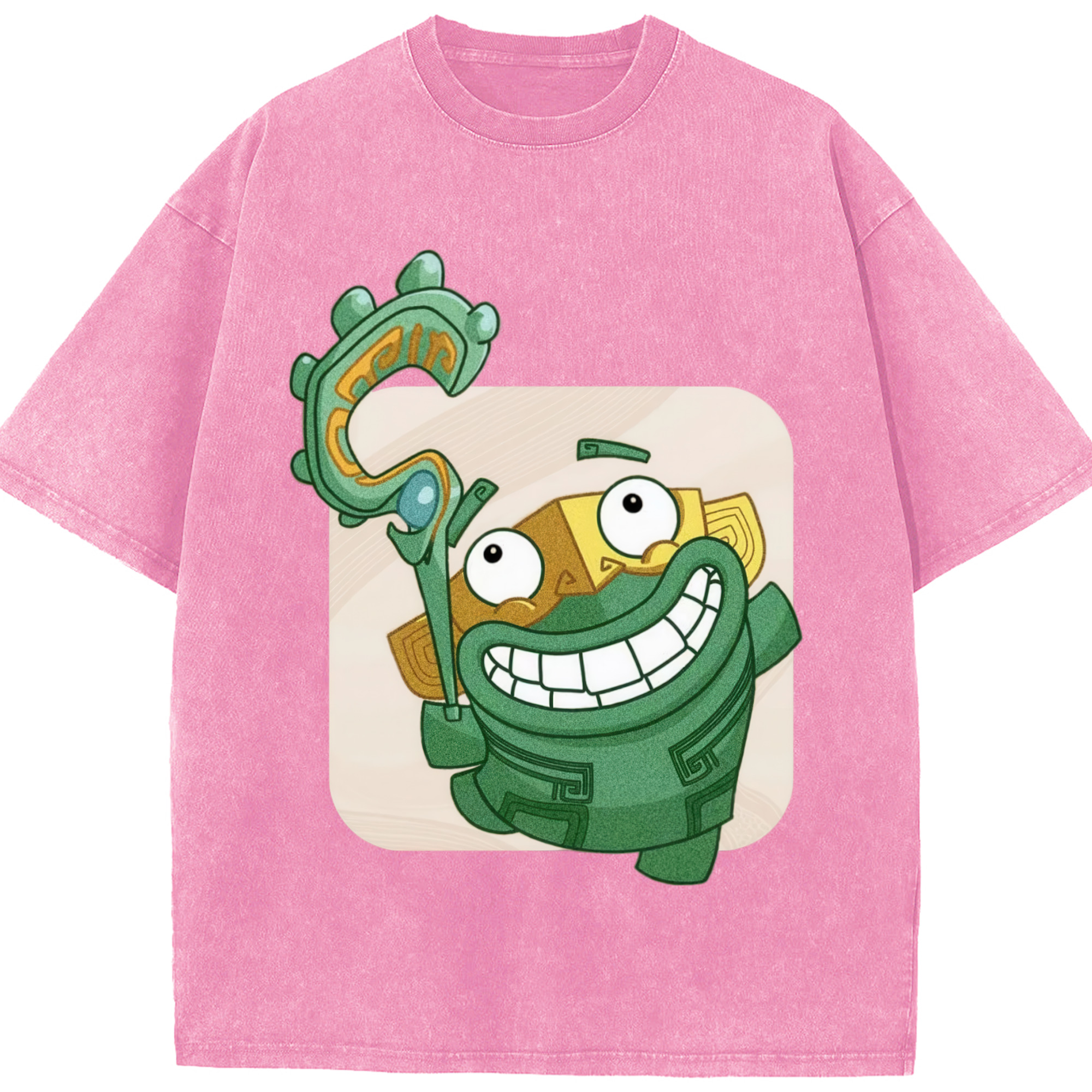 （画像用） Ne Zha 2 ナタ 魔童の大暴れ 綿100% ヴィンテージ風 半袖Tシャツ（フロントプリント）